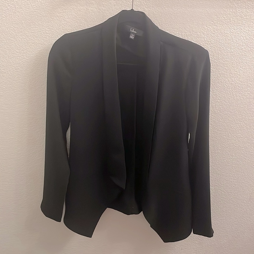 Lulu's Miss Punctuality Black Lightweight Blazer - Picture 5 of 8